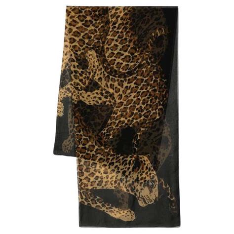 ysl leopard scarf replica|Leopard scarf in knit .